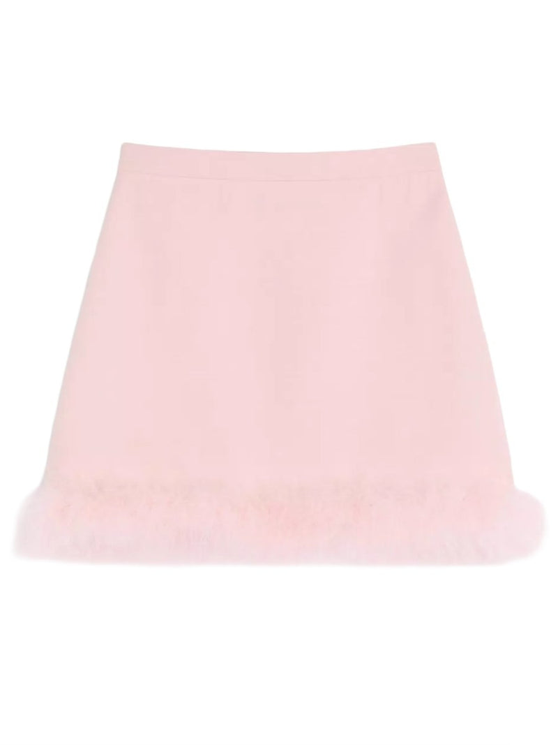 MINISKIRT WITH FEATHERS