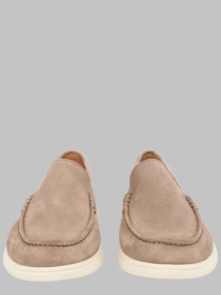 MOCASSINO IN PELLE SCAMOSCIATA CON LOGO
