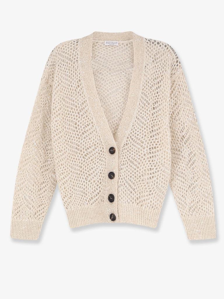Mohair blend cardigan with iconic Dazzling motif