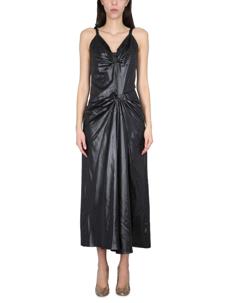 MOIRÉ POLYESTER DRESS