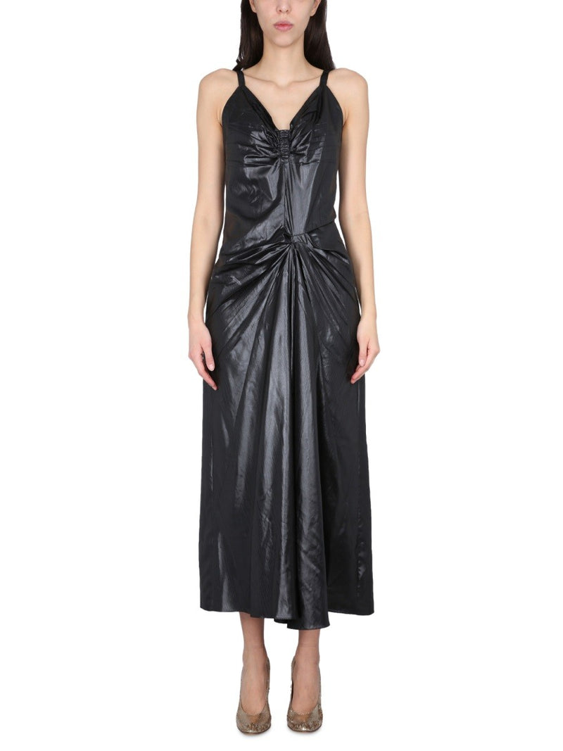 MOIRÉ POLYESTER DRESS