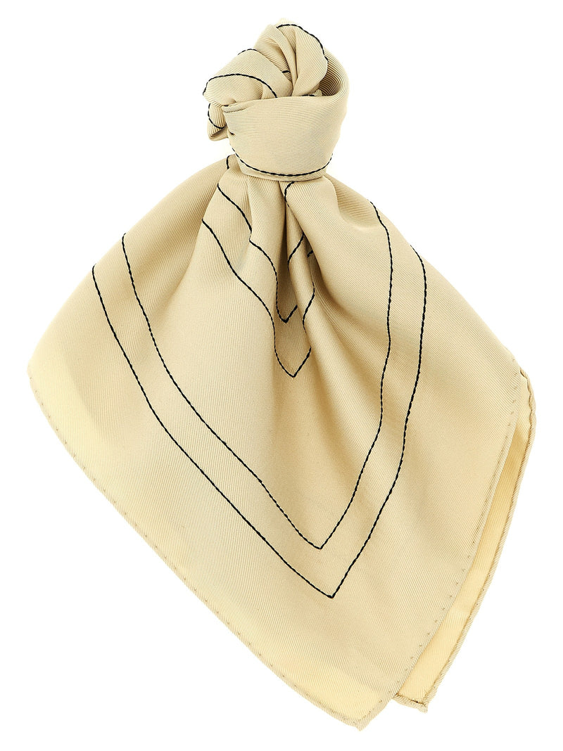 'Monogram' embroidered scarf