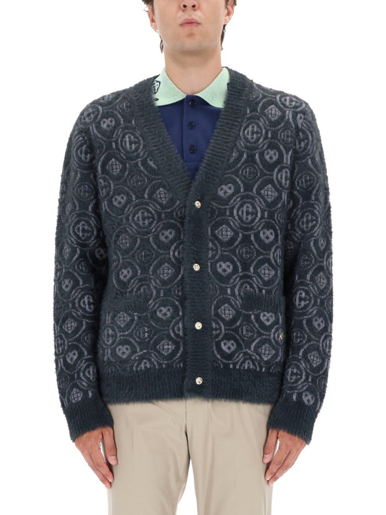 MONOGRAM "FLUFFY" CARDIGAN