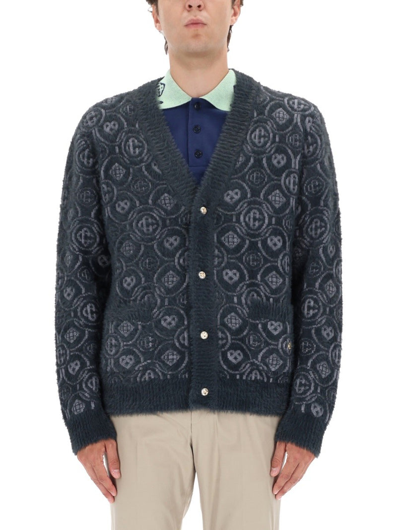 MONOGRAM "FLUFFY" CARDIGAN