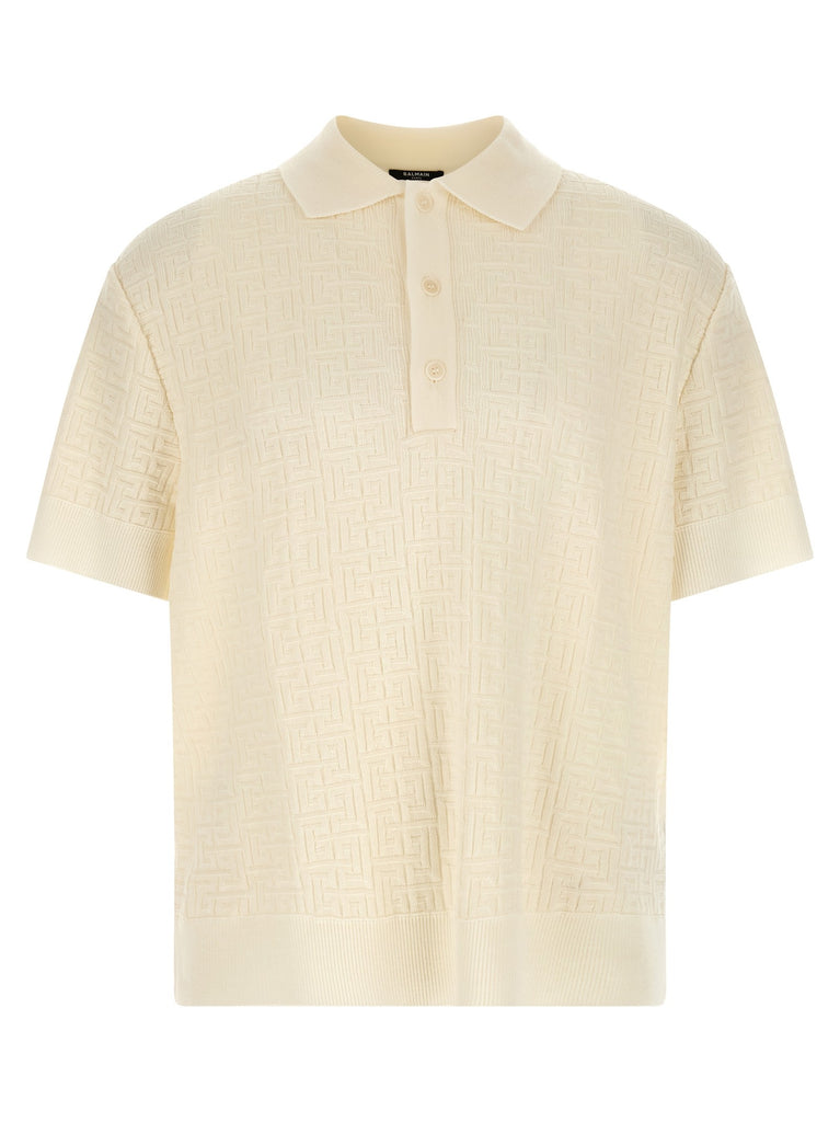 Monogram jacquard polo shirt