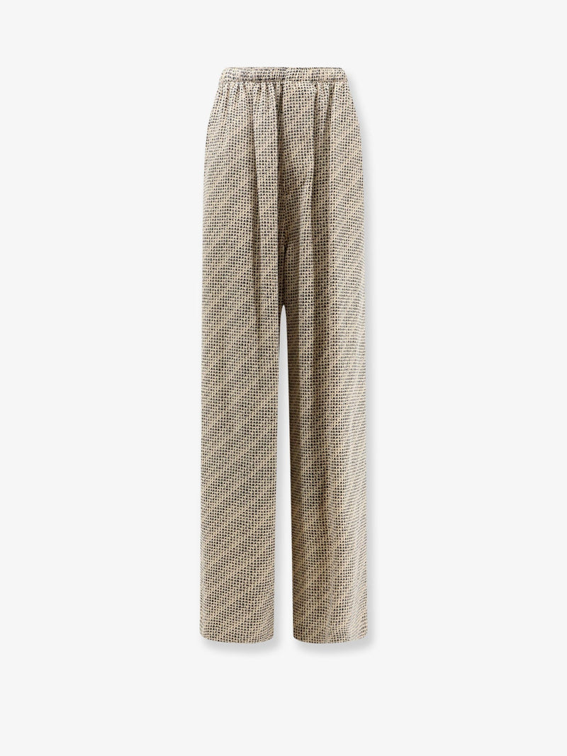 Monogram silk trousers