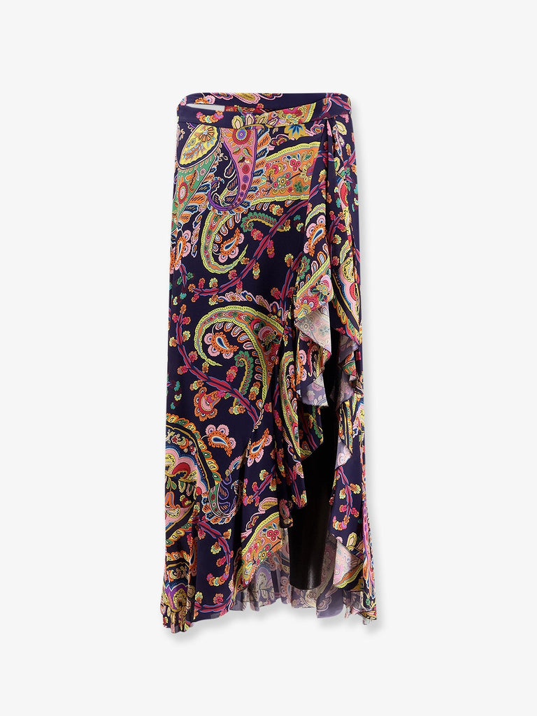 Multicolor viscose skirt