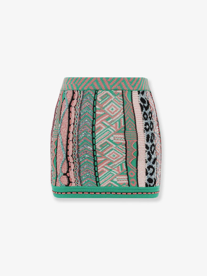 Multicolored cotton skirt