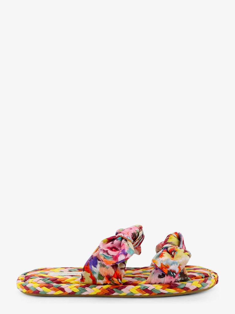 Multicolored raffia Carousel sandals