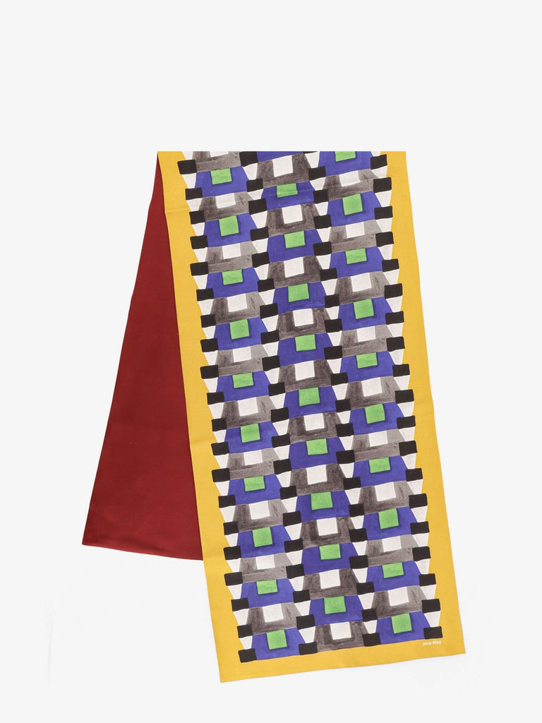 Multicolored silk scarf