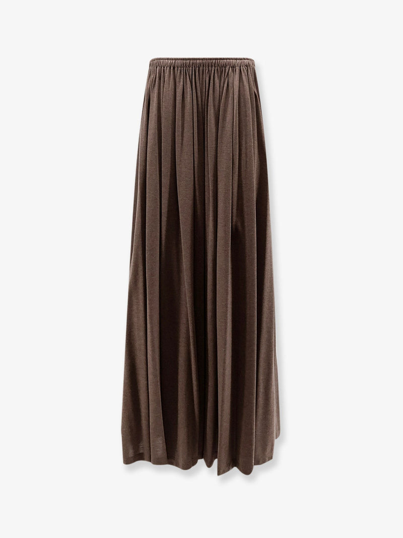 MXMLivrea pleated jersey long skirt