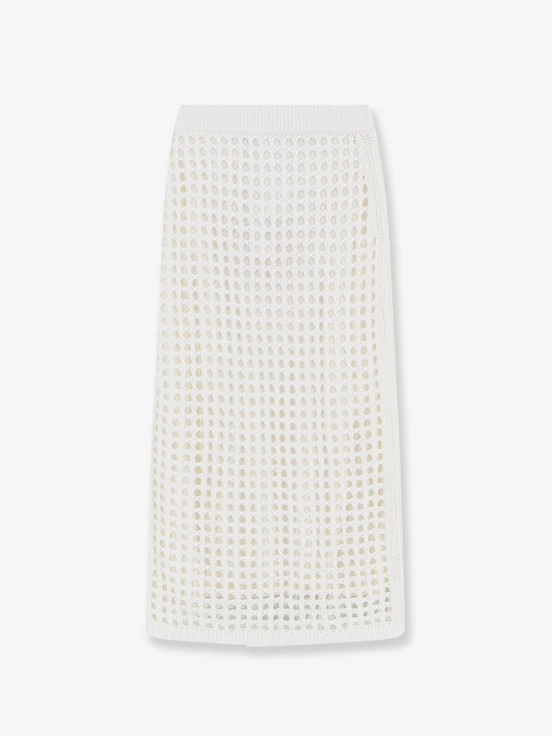 Mxpgeode perforated cotton skirt