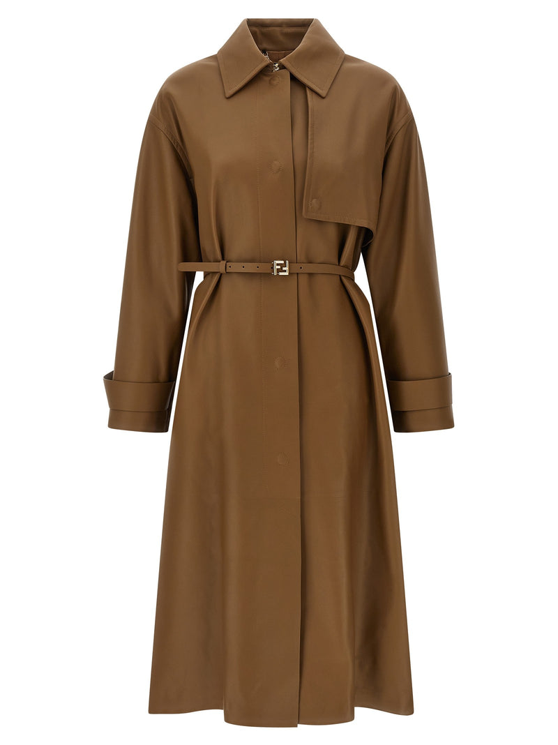 Nappa trench coat