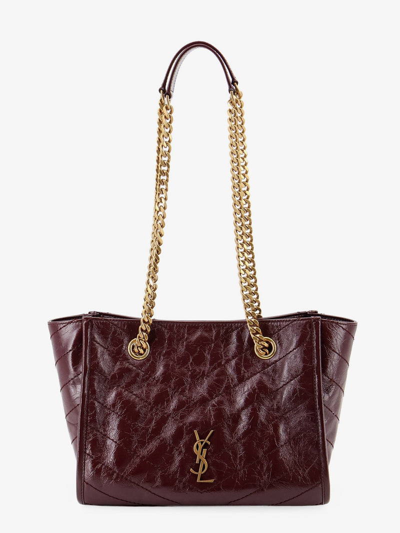 Niki vintage-effect leather shopping bag