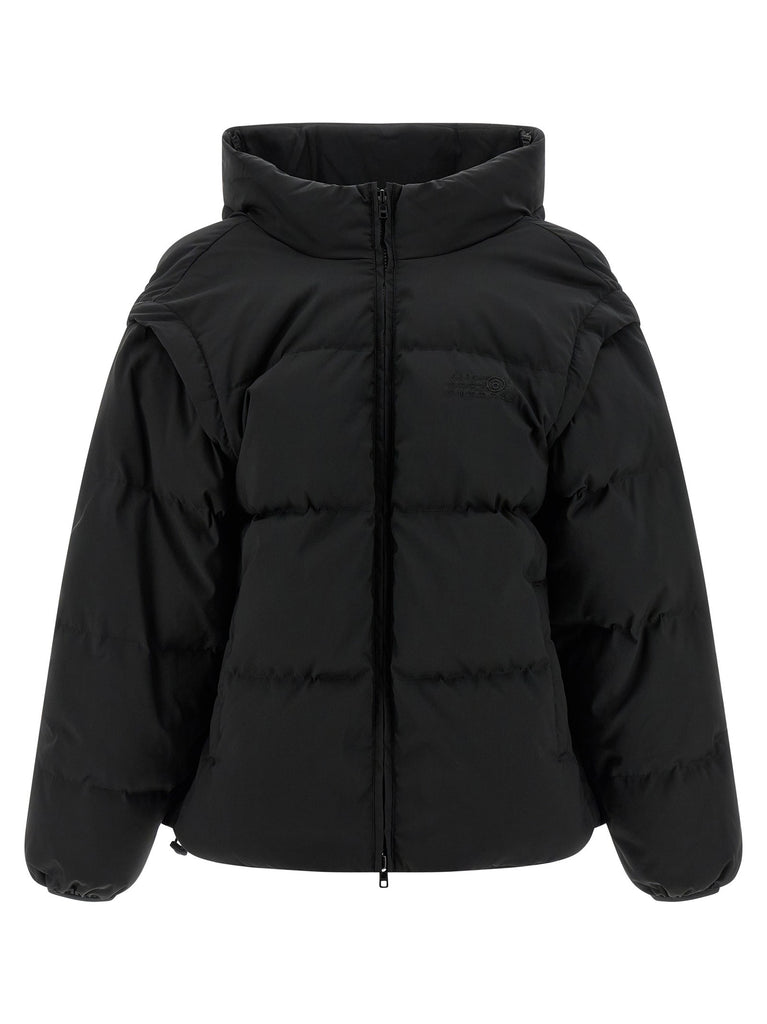 'Numeric signature MM6' embroidery down jacket