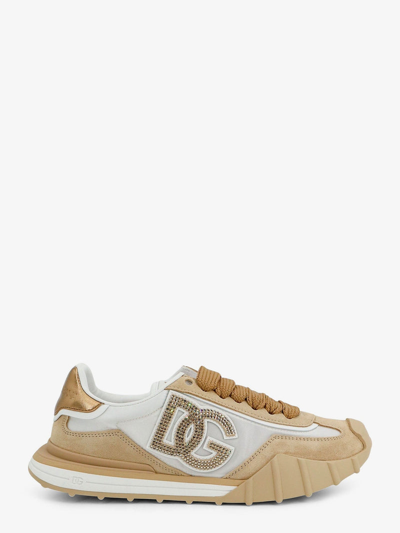 Nylon and suede sneakers with rhinestone DG logo