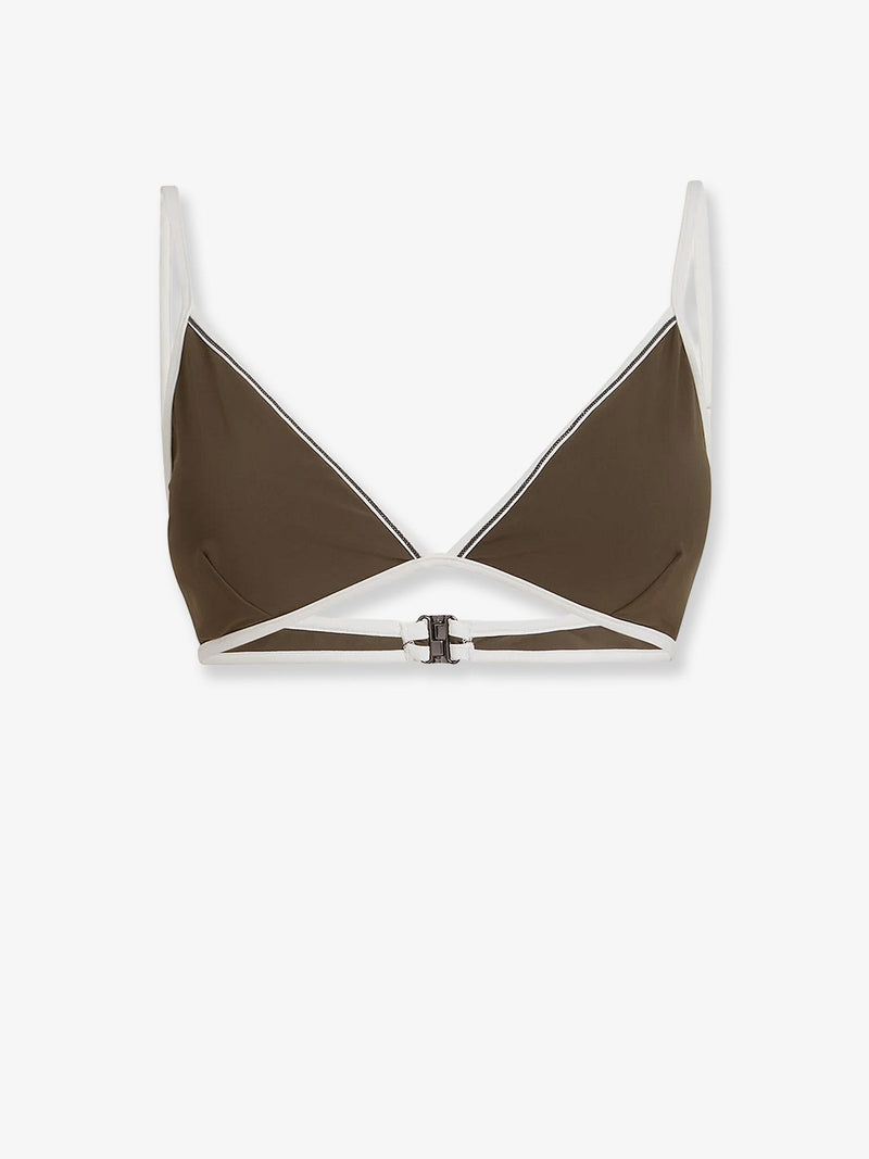 Nylon bikini top with Monile details