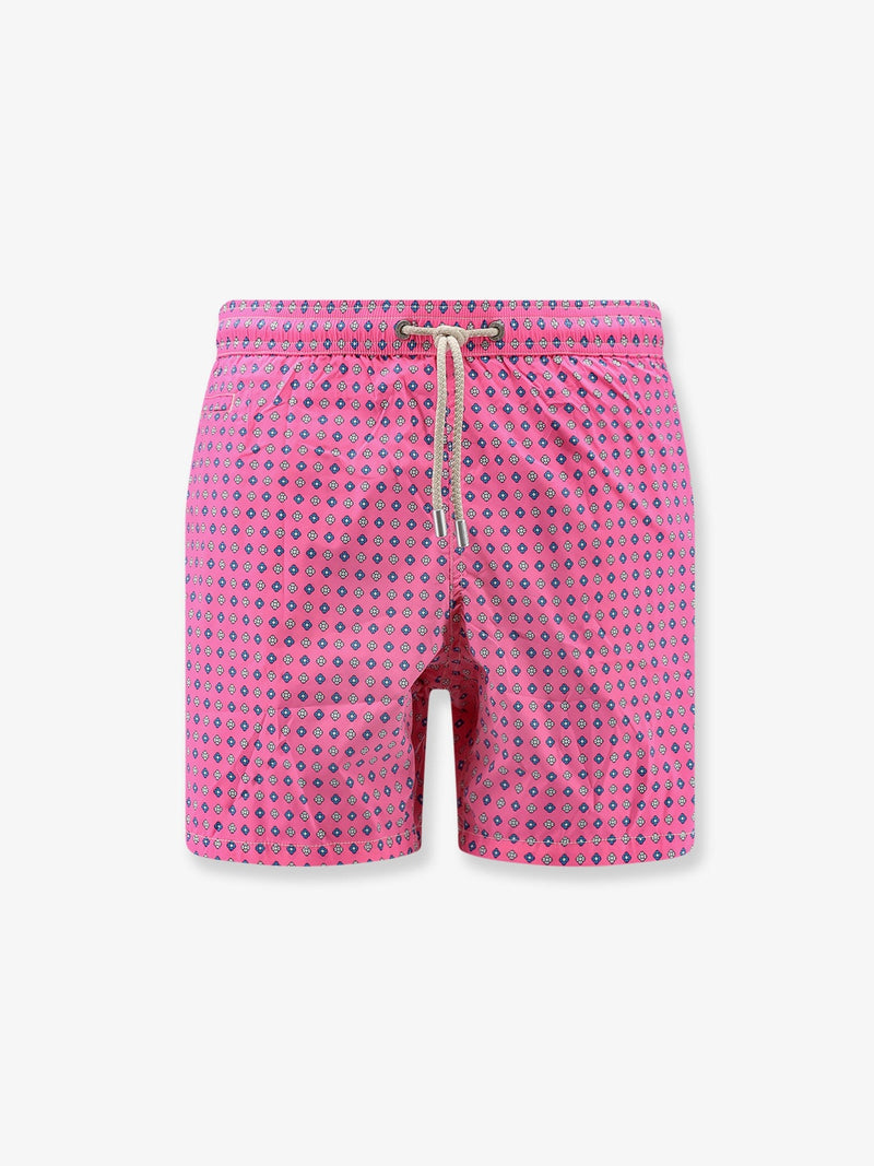 Nylon swim shorts with an all-over micro pattern
