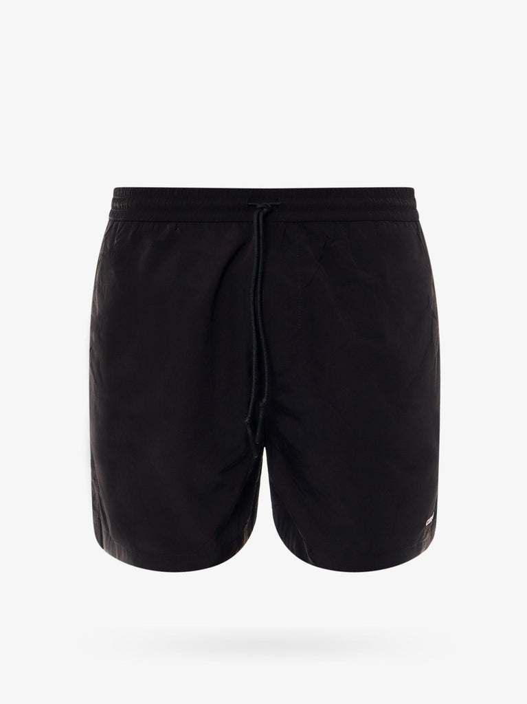 Nylon swim trunk with embroidered logo