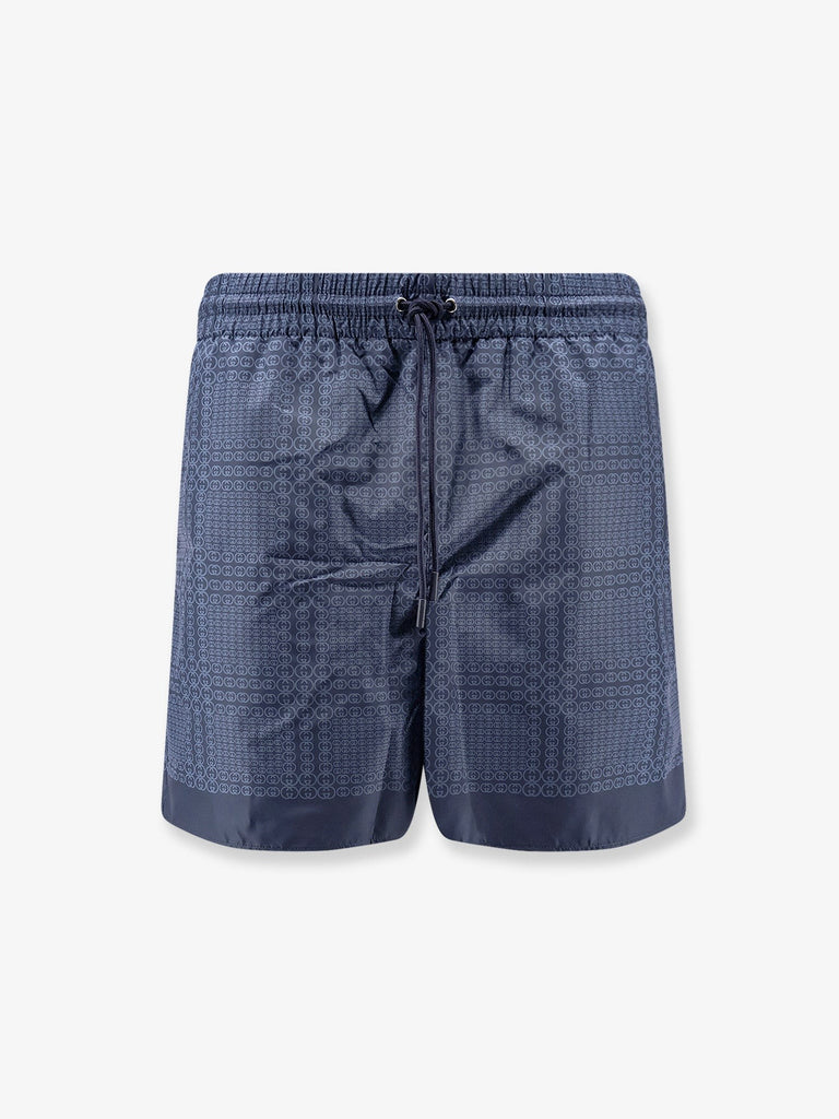 Nylon swim trunks with all-over Gucci Incrocio print