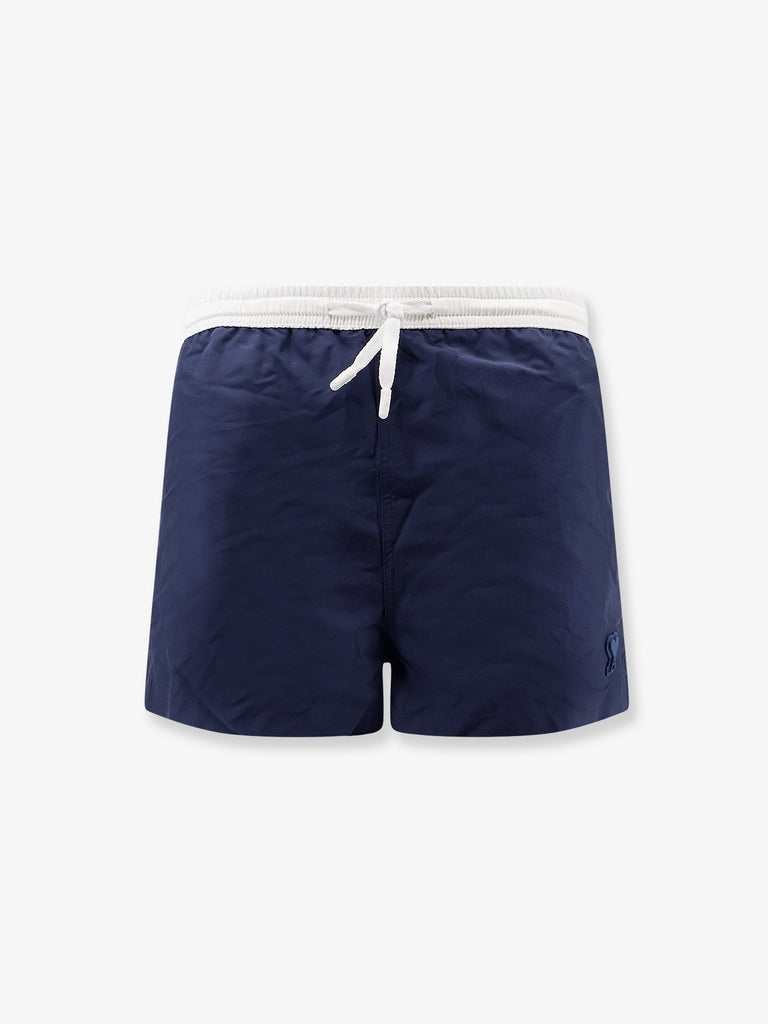 Nylon swimsuit with tone-on-tone logo