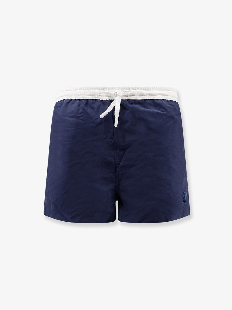 Nylon swimsuit with tone-on-tone logo