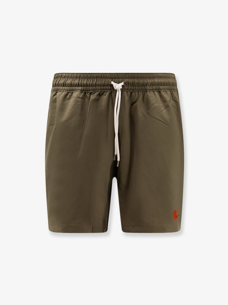 Nylon swimtrunk with logo embroidery