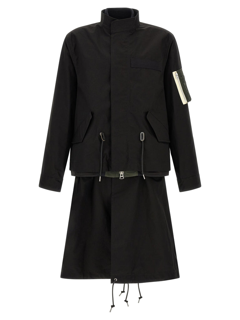 'Nylon Twill x Rip Stop' coat