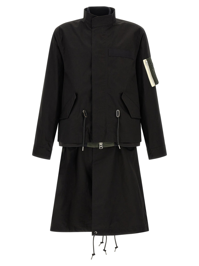 'Nylon Twill x Rip Stop' coat