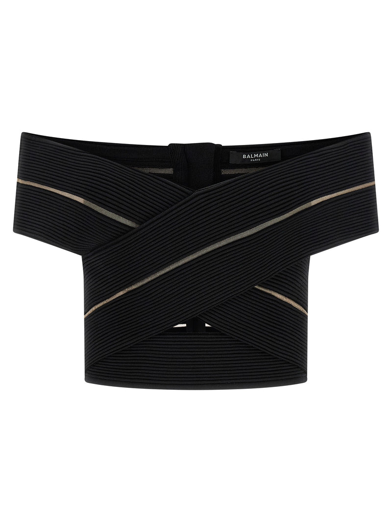 Off-the-shoulder crop top