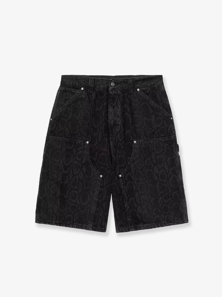 OG Double Knee black denim bermuda shorts