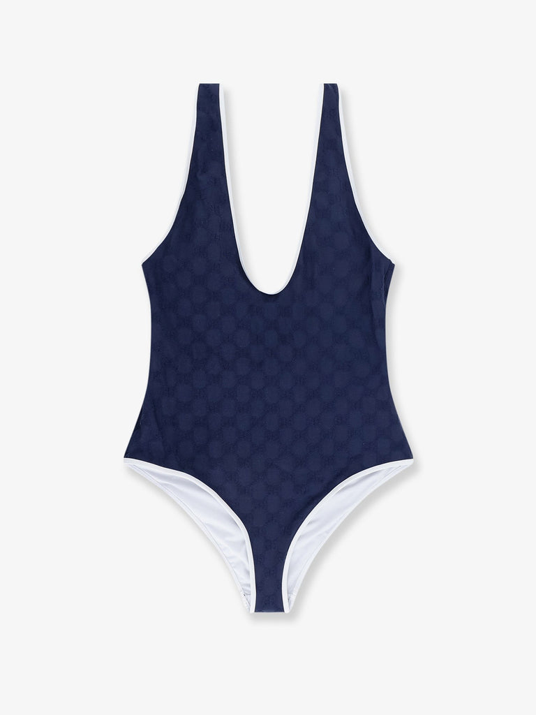 One-piece swimwear with GG motif