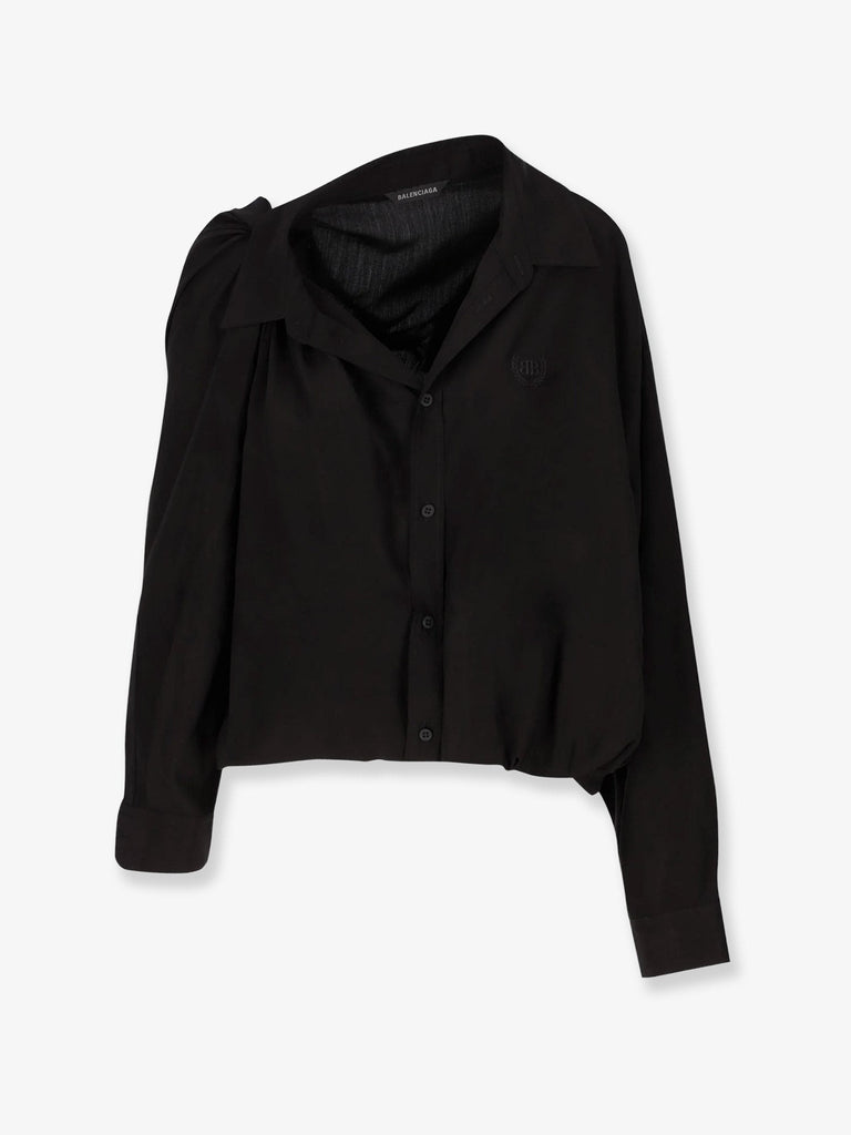 One shoulder lyocell shirt