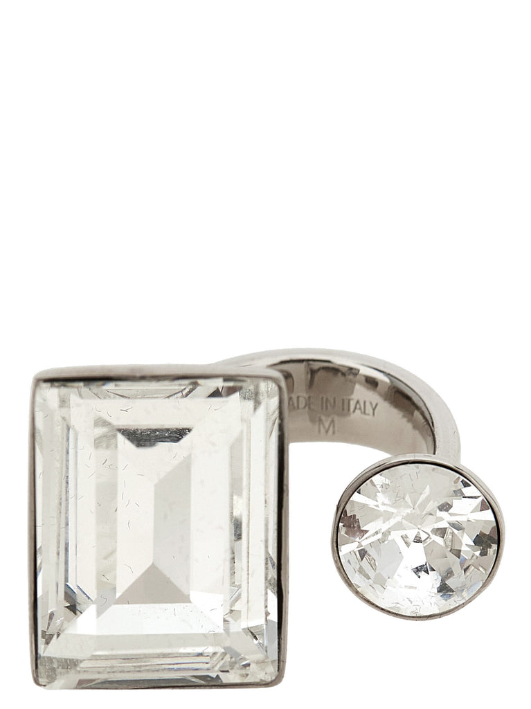 Open ring with crystals