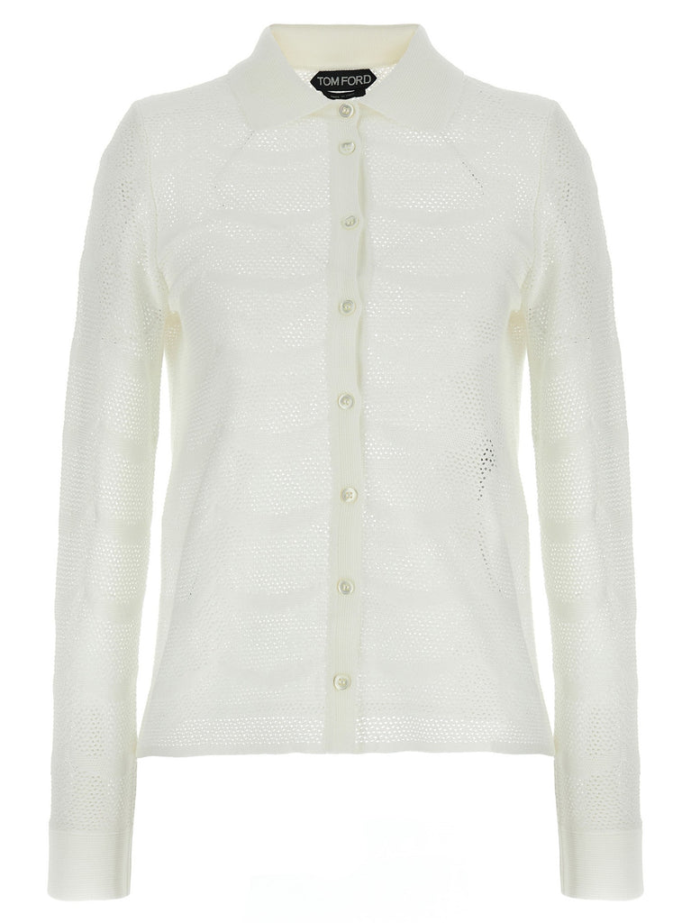Openwork cardigan