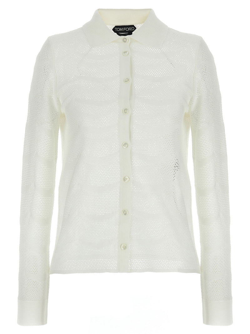 Openwork cardigan