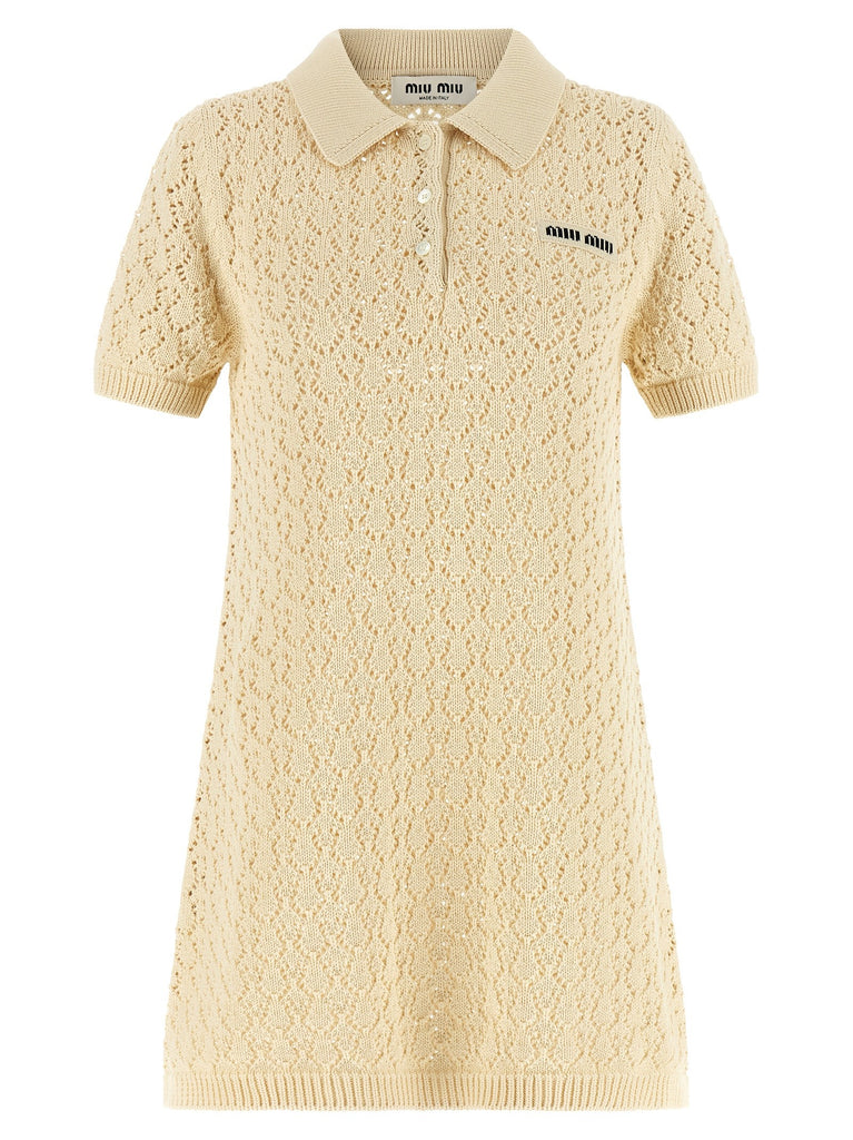 Openwork cotton dress