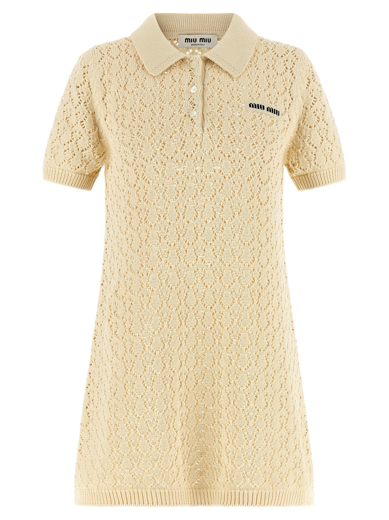 Openwork cotton dress