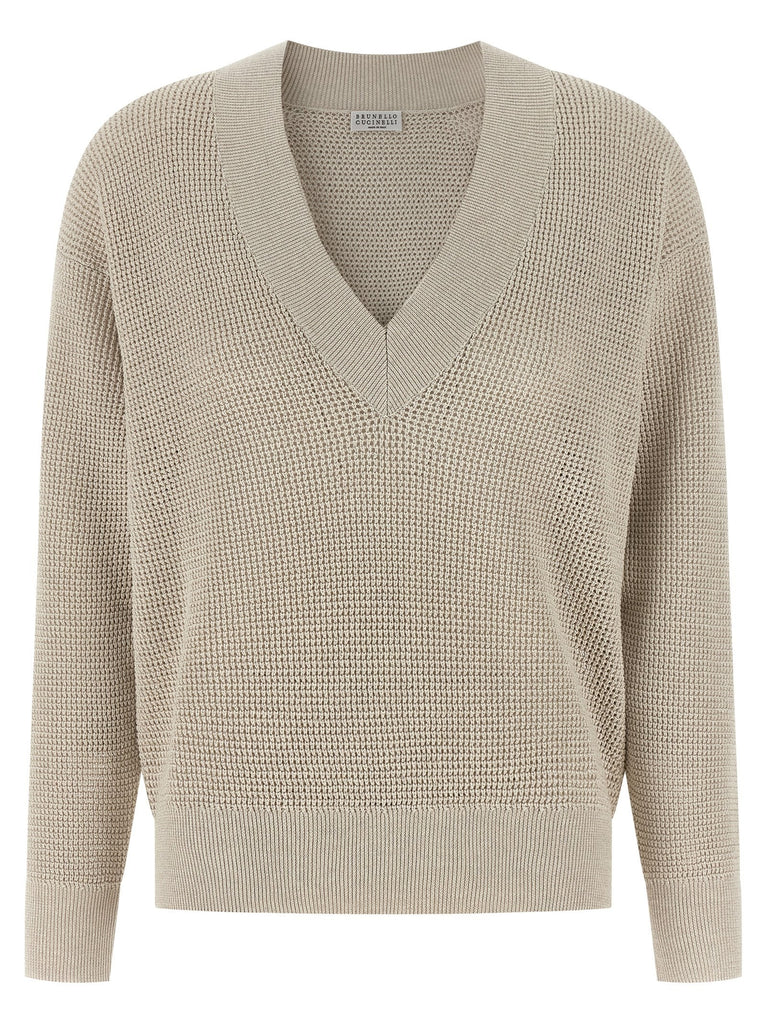 Openwork sweater