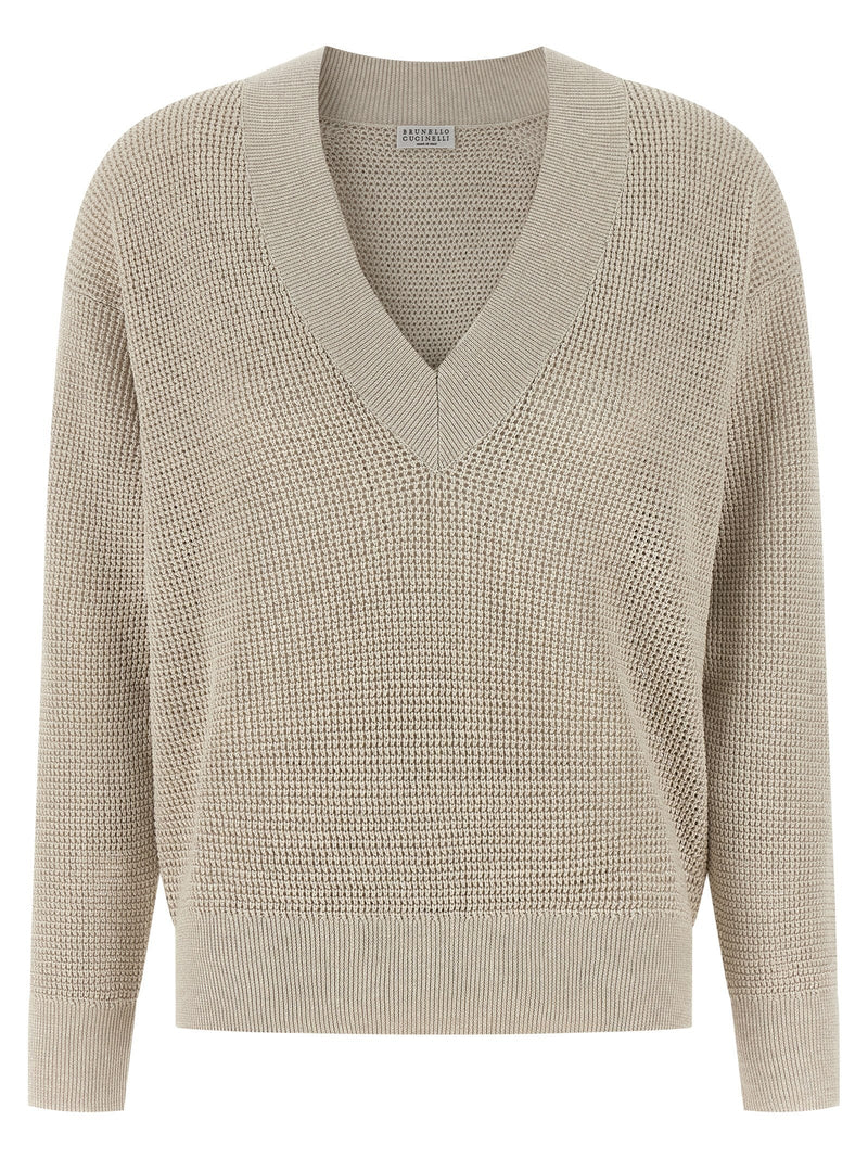 Openwork sweater