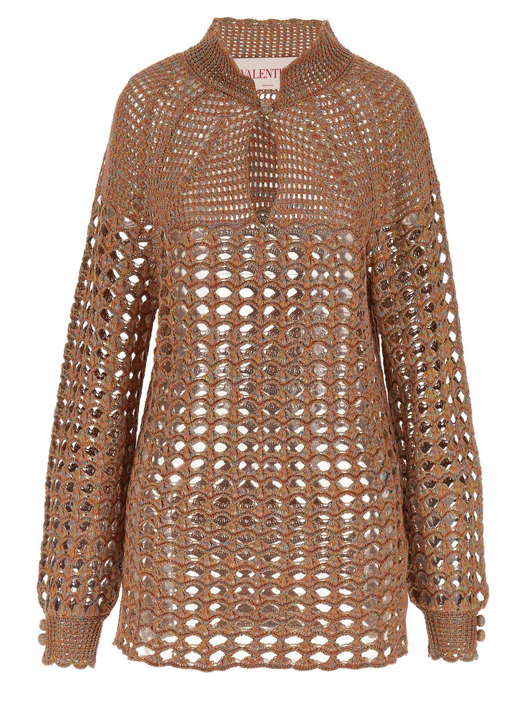 Openwork sweater