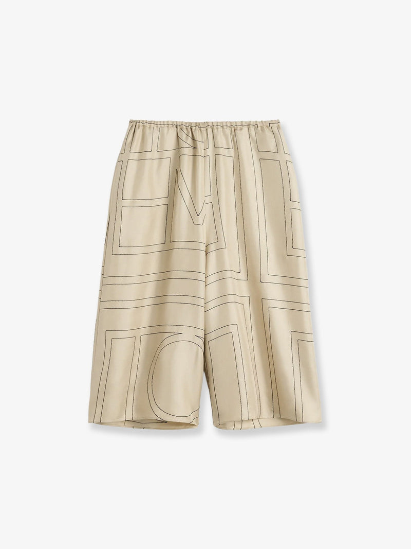 Organic silk bermuda shorts