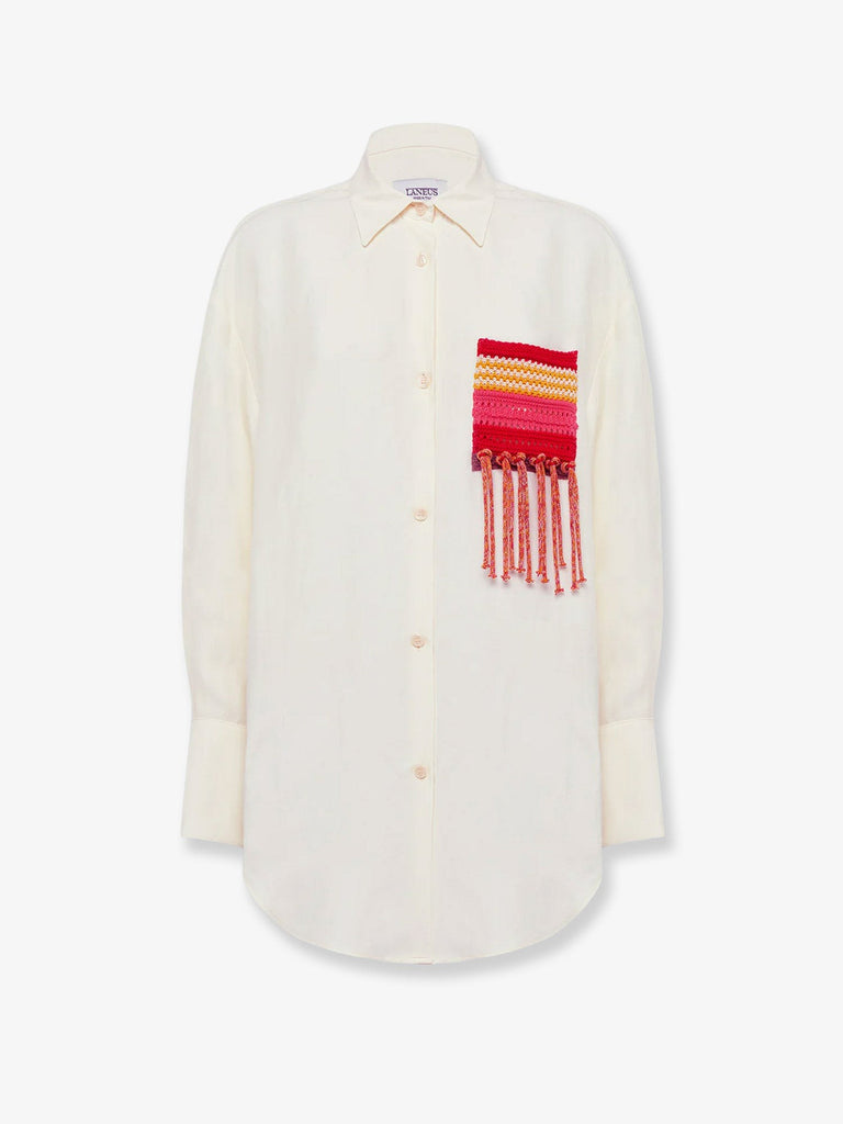 Over viscose and linen shirt