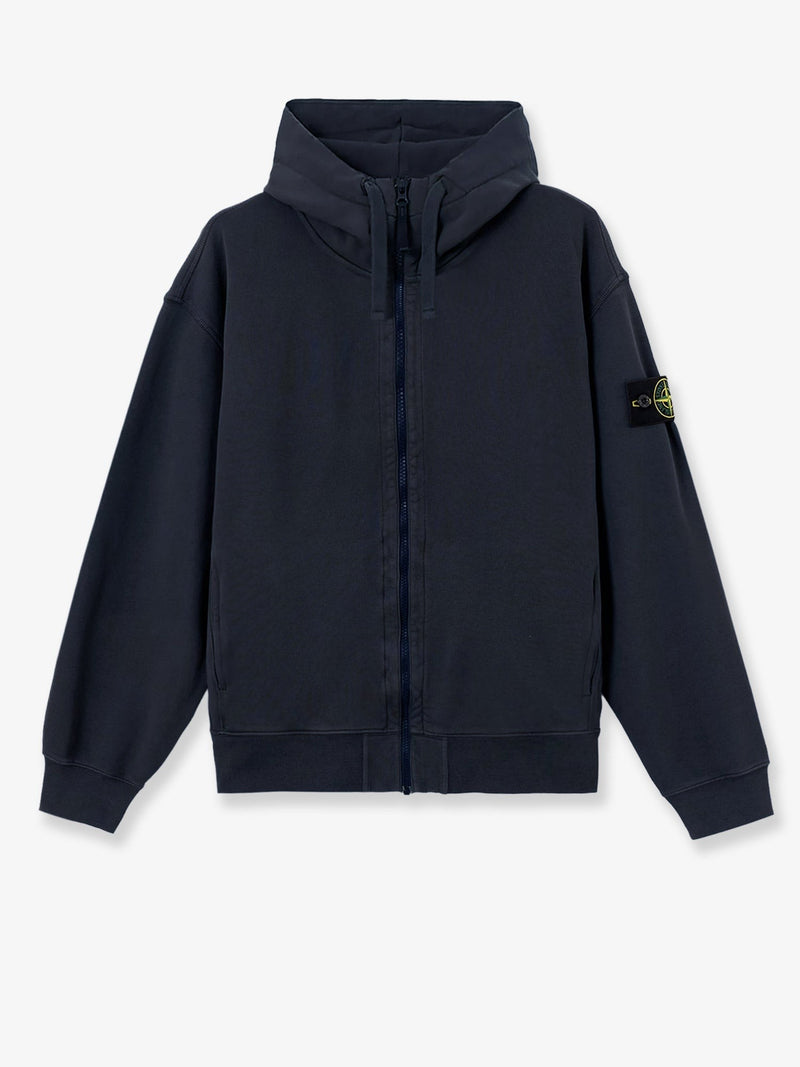 Oversize biologic cotton sweatshirt with zip