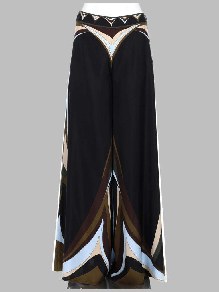 PANTALONE PALAZZO IN SETA STAMPA FARI