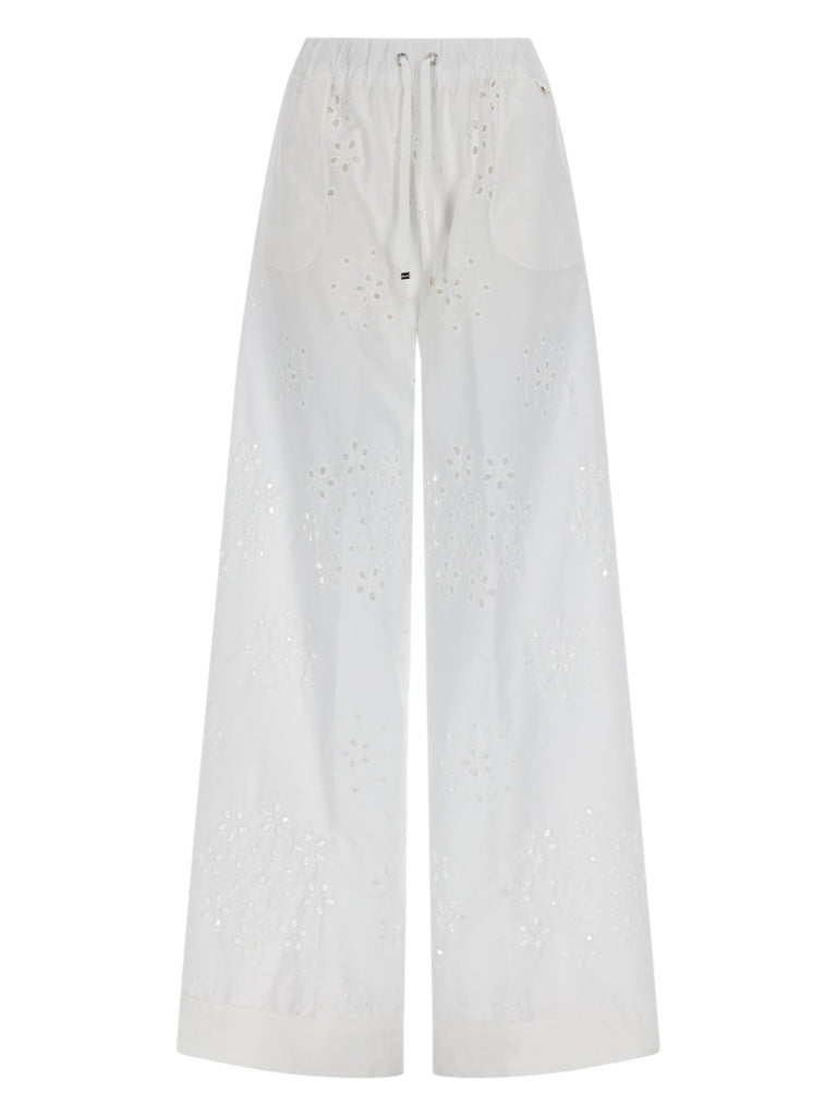 PANTALONE TRAFORATO CON RICAMO SANGALLO