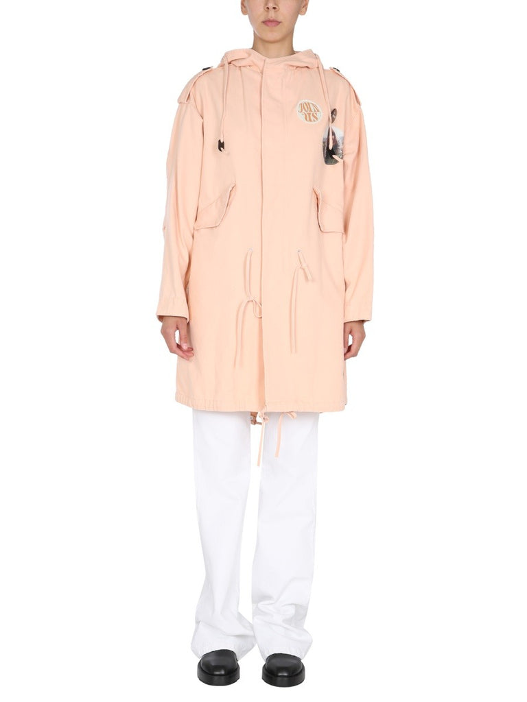 PARKA WITH LOGO PATCH