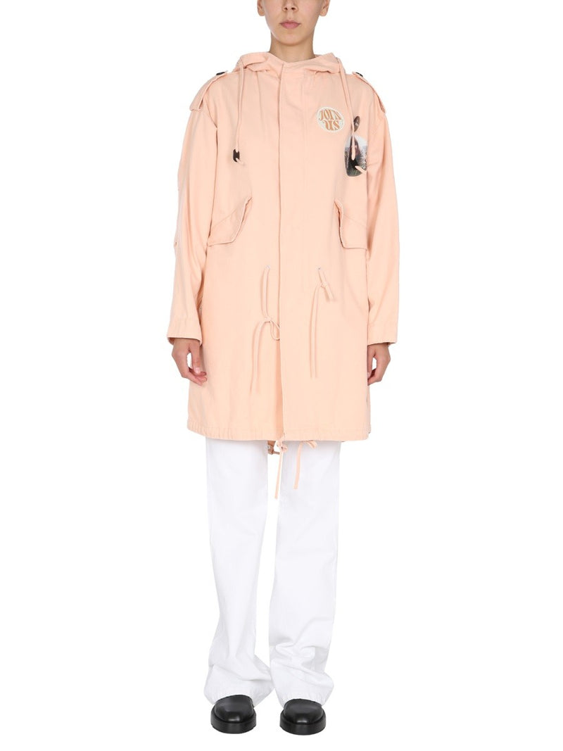 PARKA WITH LOGO PATCH