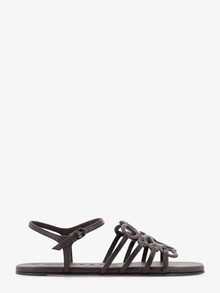 Paula's Ibiza -Petal leather sandals with Anagram logo on the front