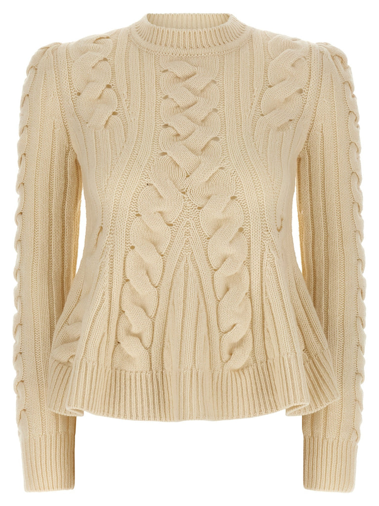 'Peplum Cable' sweater